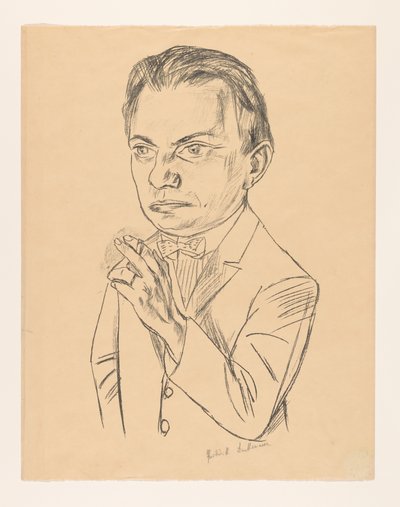 Önarckép cigarettával alkotó: Max Beckmann (signed by artist)