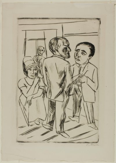 A szállodában (a dollár) alkotó: Max Beckmann