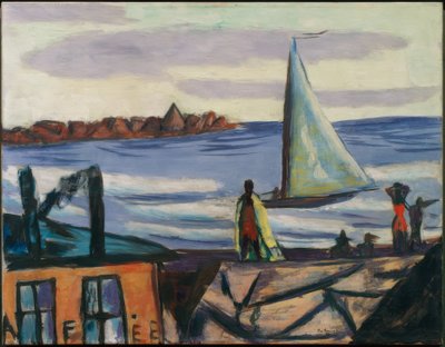 Fürdőszoba kilátás Bandol közelében alkotó: Max Beckmann