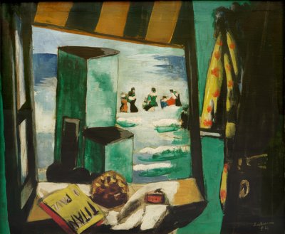 Fürdőkabin, zöld alkotó: Max Beckmann