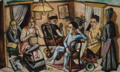 Álarcosbál előtt, 1922. alkotó: Max Beckmann