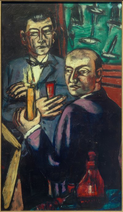 Curt Valentin és Hanns Swarzenski portréja alkotó: Max Beckmann