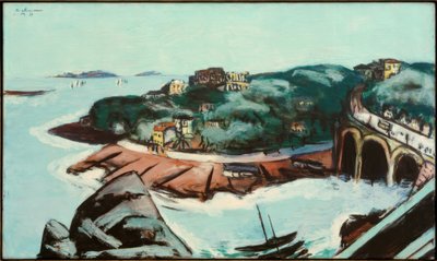 Kilátás a külvárosokra a tenger mellett Marseille közelében alkotó: Max Beckmann
