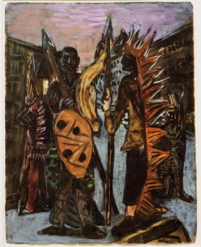 Indián játszó fiúk alkotó: Max Beckmann