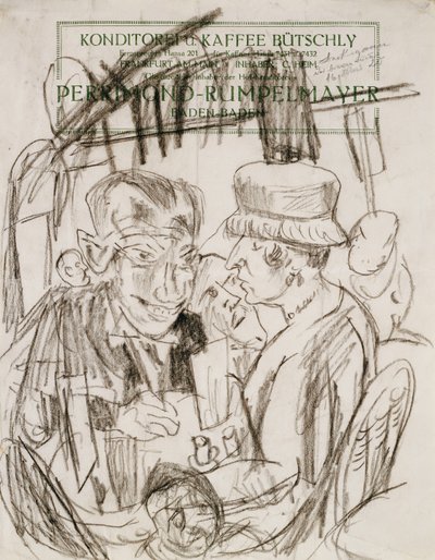Cafe Life; Cafehausszene alkotó: Max Beckmann