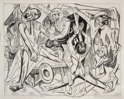 Az éjszaka (7. lap innen: „A pokol”) alkotó: Max Beckmann