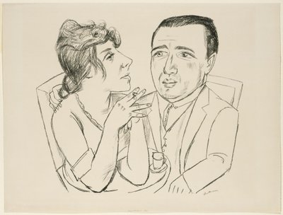 I. B. Neumann és Martha Stern kettős portréja alkotó: Max Beckmann