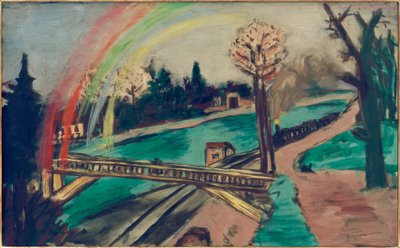 Vasúti táj szivárvány alkotó: Max Beckmann