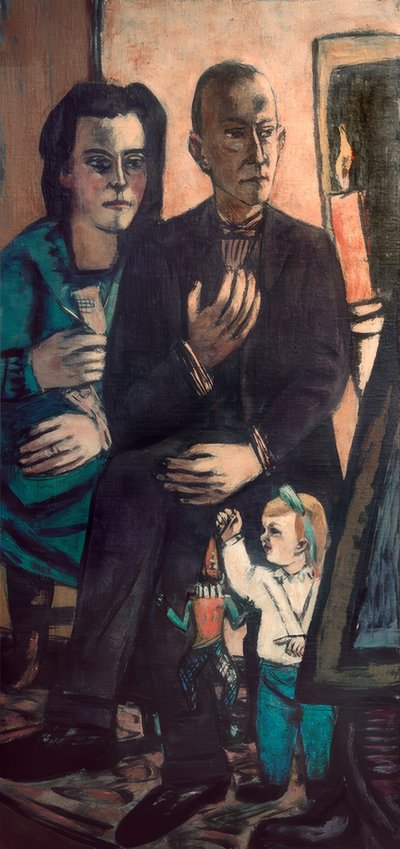 Lütjens családi portréja alkotó: Max Beckmann