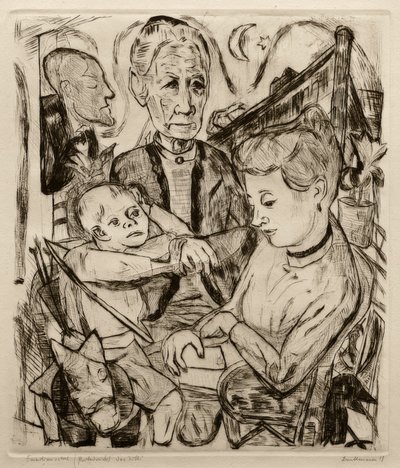 Családi jelenet alkotó: Max Beckmann