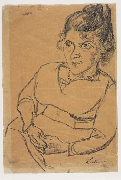 Fridel Battenberg, Halbfigur, sitzend alkotó: Max Beckmann