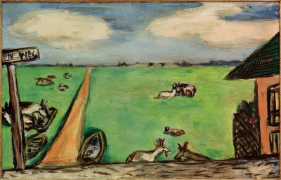 Zöld rét tehenekkel alkotó: Max Beckmann
