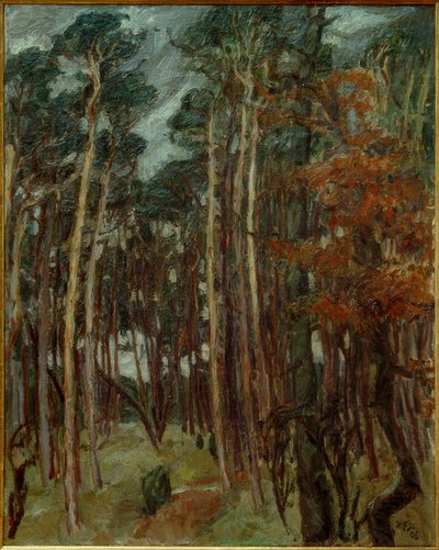 Hermsdorfer Wald egy szürke napon alkotó: Max Beckmann