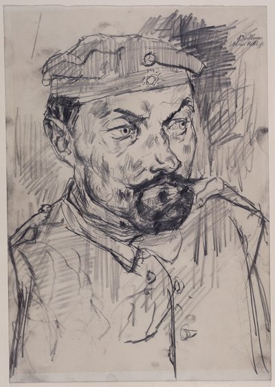 Ernst Pflanz honvéd, fej és vállak alkotó: Max Beckmann