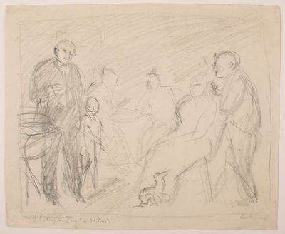 II [Második] Vázlat a Zech család portréjához alkotó: Max Beckmann