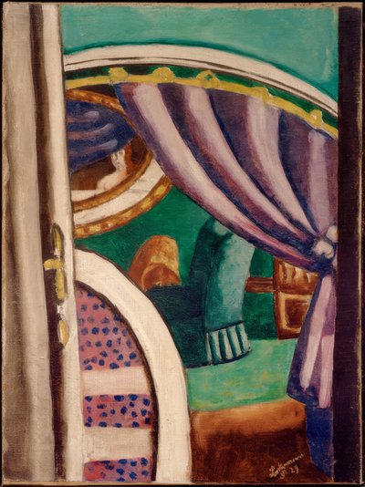 Lila belső (a zöld fotel) alkotó: Max Beckmann