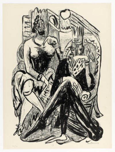 Király és demagóg, nyolcas tányér a Day and Dream-ből alkotó: Max Beckmann