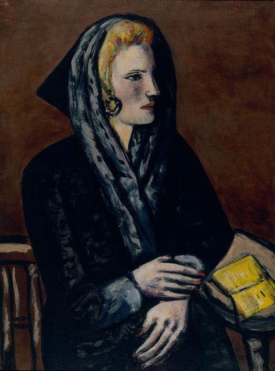 Hölgy szürke kapucinusszal alkotó: Max Beckmann
