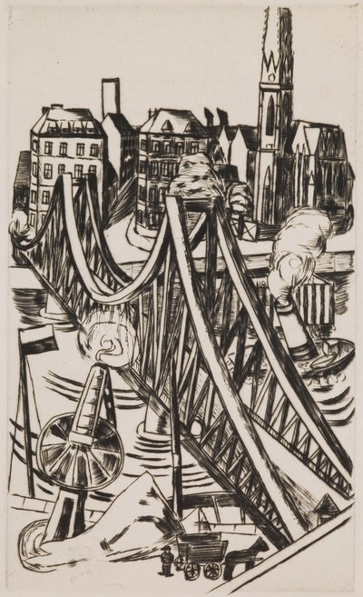Nagy híd ("Eiserner Steg" Frankfurt am Mainban) alkotó: Max Beckmann