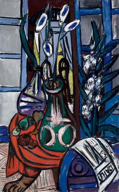 Nagy belső csendélet (kék) alkotó: Max Beckmann