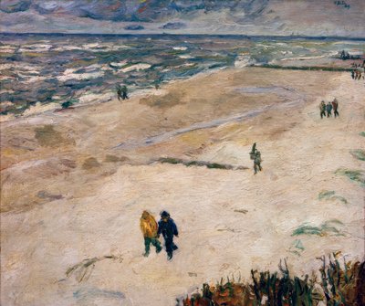 Emberek munka után a tenger mellett (Wangerooge strandján) alkotó: Max Beckmann