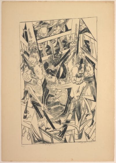 Malepartus, nyolcas lemez a Die Hölle-től alkotó: Max Beckmann