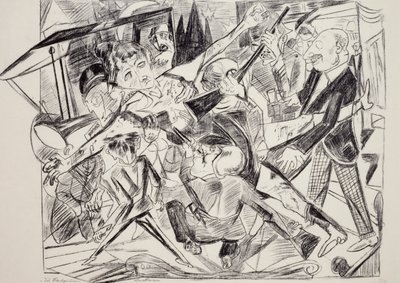 Mártíromság, Max Beckmann (1884-1950), metszet. Németország, XX. század. alkotó: Max Beckmann