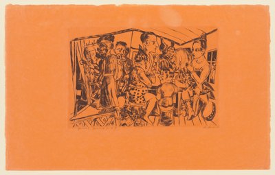 Platte 2 der Serie: Jährlicher Jahrmarkt alkotó: Max Beckmann