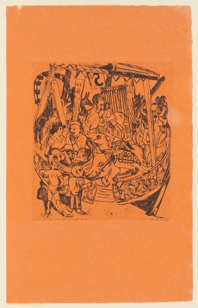 Tafel 7 der Serie: Jahrmarkt alkotó: Max Beckmann
