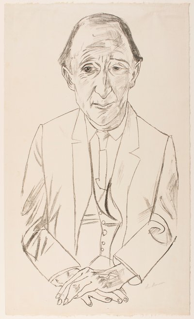 Frederick Delius zeneszerző portréja alkotó: Max Beckmann