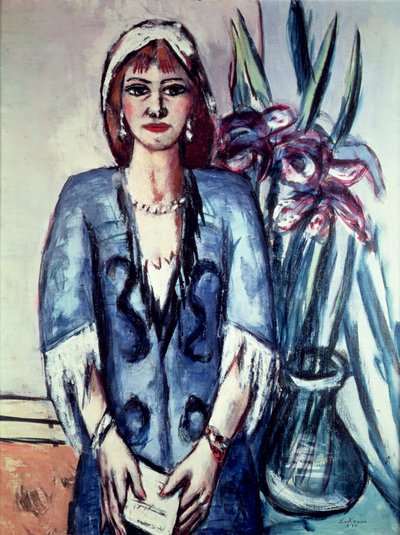 Quappi kék és szürke színben alkotó: Max Beckmann