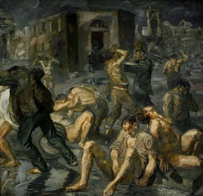 Jelenet Messina elpusztításából alkotó: Max Beckmann