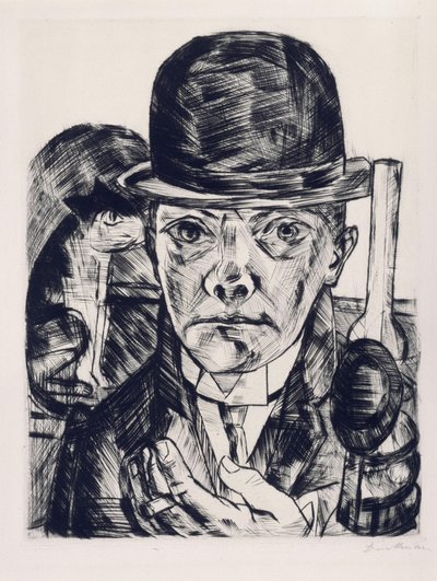 Önarckép keménykalappal alkotó: Max Beckmann