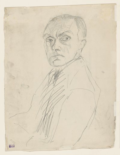 Önarckép balra néző félprofilban (elvetve) alkotó: Max Beckmann