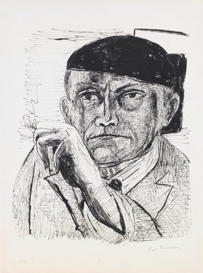 Önarckép, 1. tábla a „Nap és álom” portfólióból alkotó: Max Beckmann