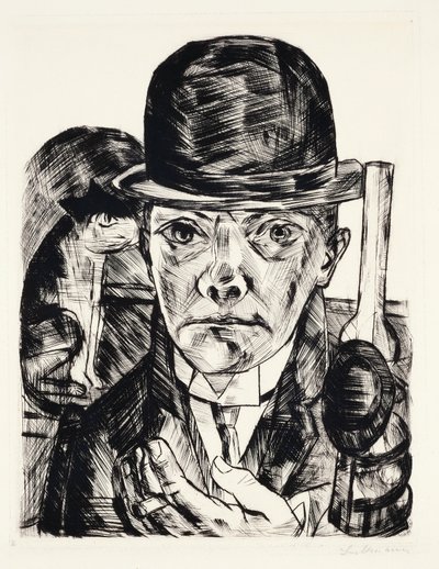 Önarckép kalappal alkotó: Max Beckmann