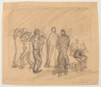 Vázlat Krisztus a sivatagban alkotó: Max Beckmann