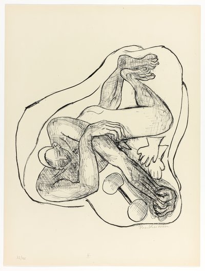 Sleeping Athlete, harmadik tányér a Day and Dream-ből alkotó: Max Beckmann