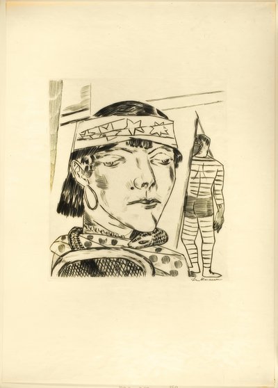 Snake Lade, tízes tányér a vásárból alkotó: Max Beckmann