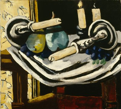 Csendélet lehullott gyertyákkal alkotó: Max Beckmann