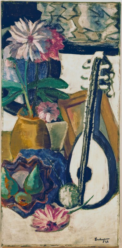 Csendélet lila daliákkal alkotó: Max Beckmann