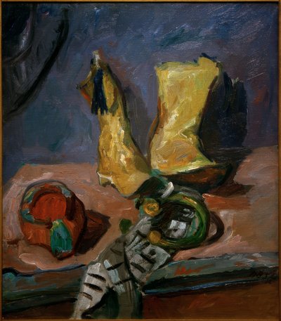 Csendélet sárga csizmával alkotó: Max Beckmann