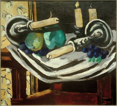 Csendélet felborított gyertyákkal alkotó: Max Beckmann