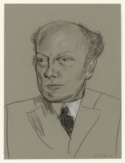 Tanulmány Gottlieb Friedrich Reber portréjához (fej) alkotó: Max Beckmann