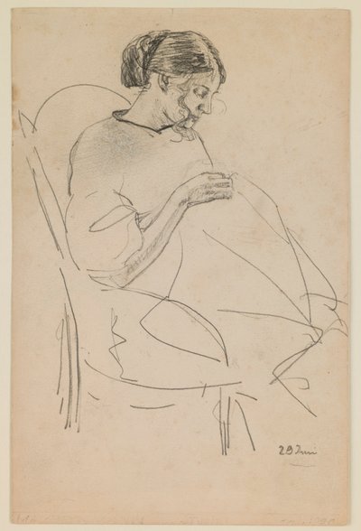 Tanulmány egy varrónőről alkotó: Max Beckmann