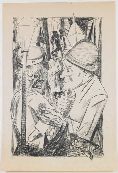 A hazaút, 2. lemez a „Pokol” sorozatból alkotó: Max Beckmann