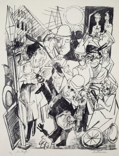 Az utca, Max Beckmann (1884-1950), metszet. Németország, XX. század. alkotó: Max Beckmann