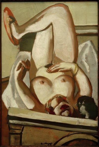 Női meztelen kutyával alkotó: Max Beckmann