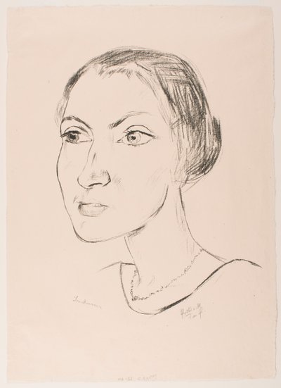 Nyakláncos nő (Parcusné) alkotó: Max Beckmann