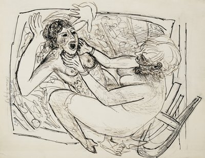 Nők harca; a nők verekednek alkotó: Max Beckmann